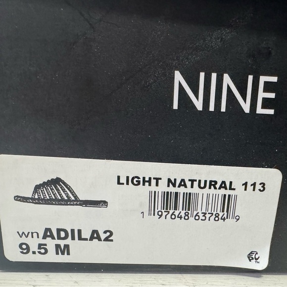 NINE WEST Adila2 woven sandal light natural 113 black and tan size 9.5. NWB - Picture 9 of 9